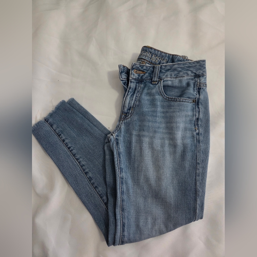 American Eagle Outfitters Women's Light Blue Skinny Jeans